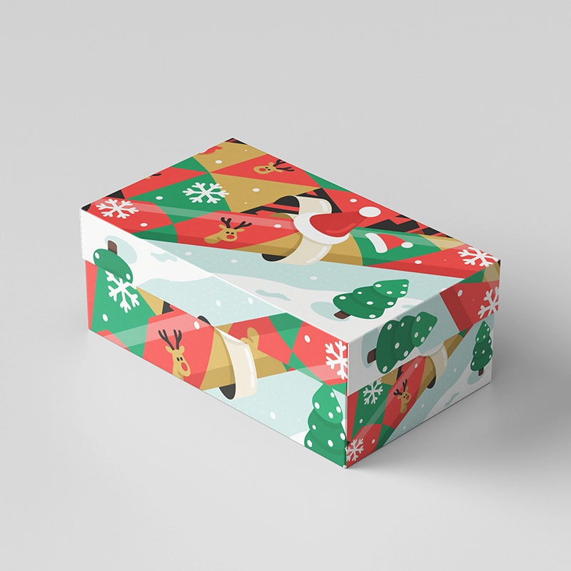 Scatola di cartone bianca di Natale