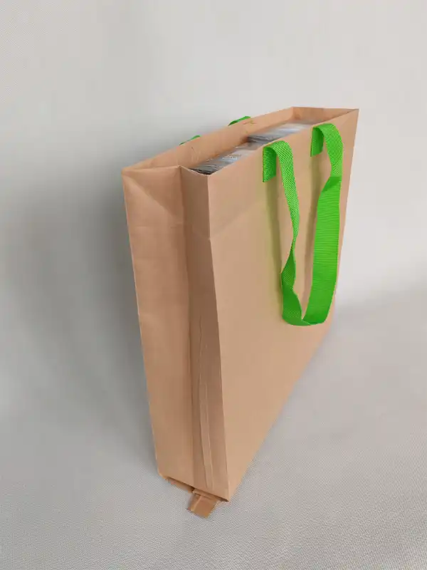 Kraft Paper Woven Handbag With Handle